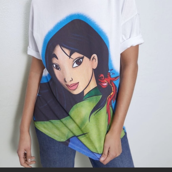 Zara | Tops | Zara Mulan Disney T Shirt 